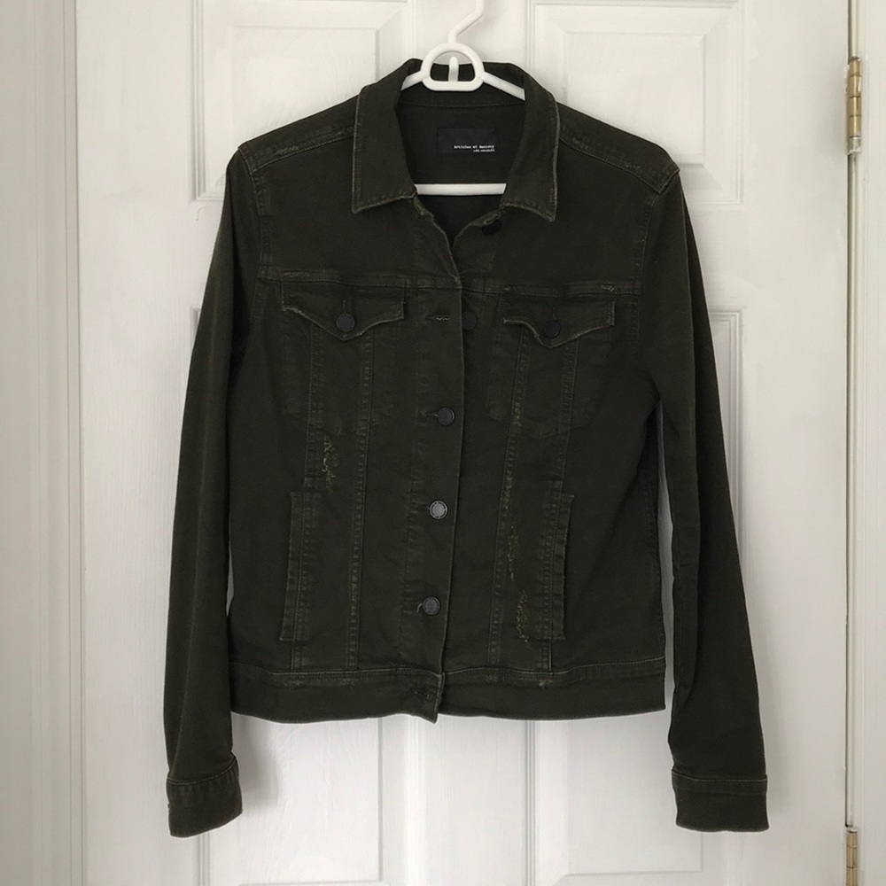 Green distresses jacket
